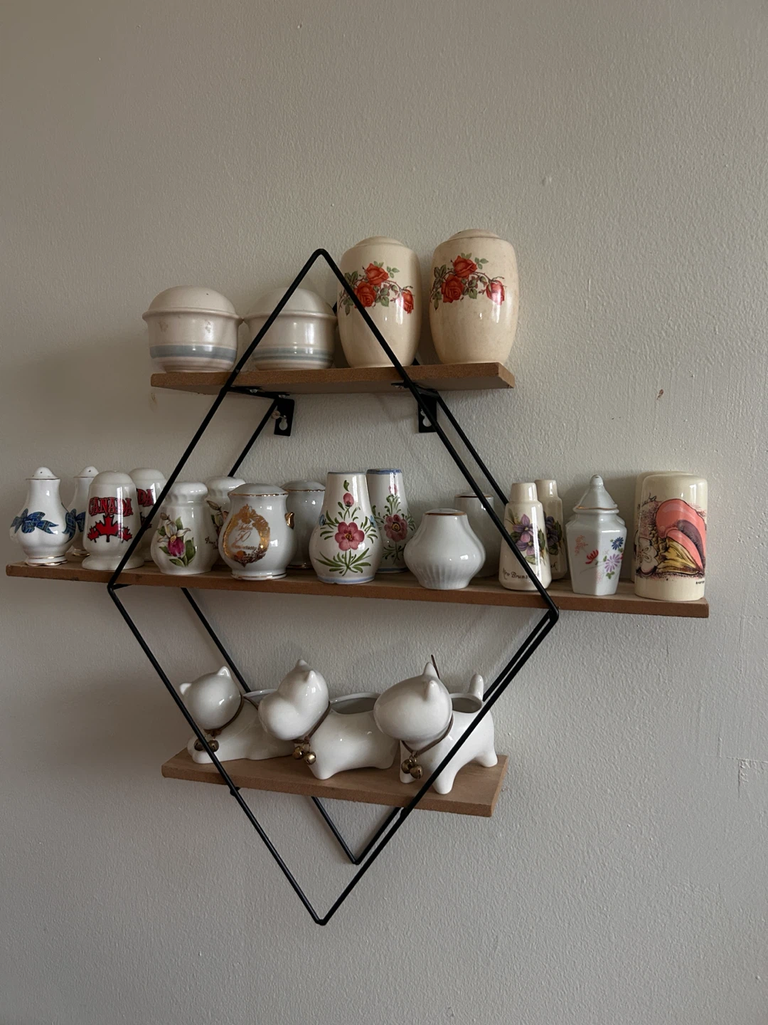 Salt and Pepper Shakers. Assorted Ceramic Creamers and Vases
