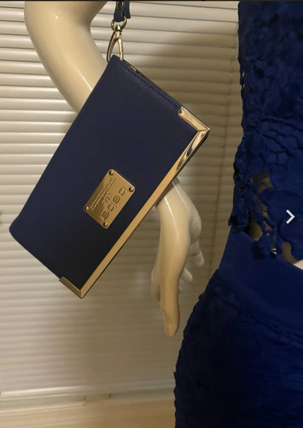 Electric Blue Lace Skirt/Top Set, matching Bebe Bag - photo 2