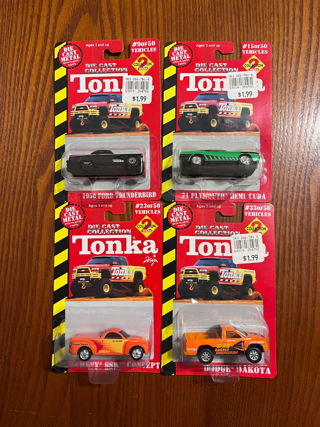 VINTAGE (2000) TONKA VEHICLES 1:64 Scale diecast