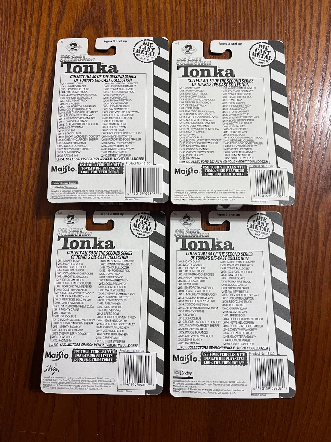 VINTAGE (2000) TONKA VEHICLES 1:64 Scale diecast - photo 2
