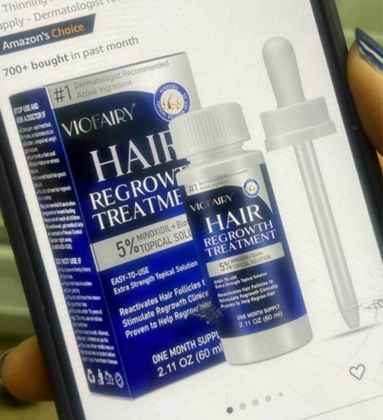 Viofairy Hair Regrowth Treatment 5% Minoxidil Topical Solution