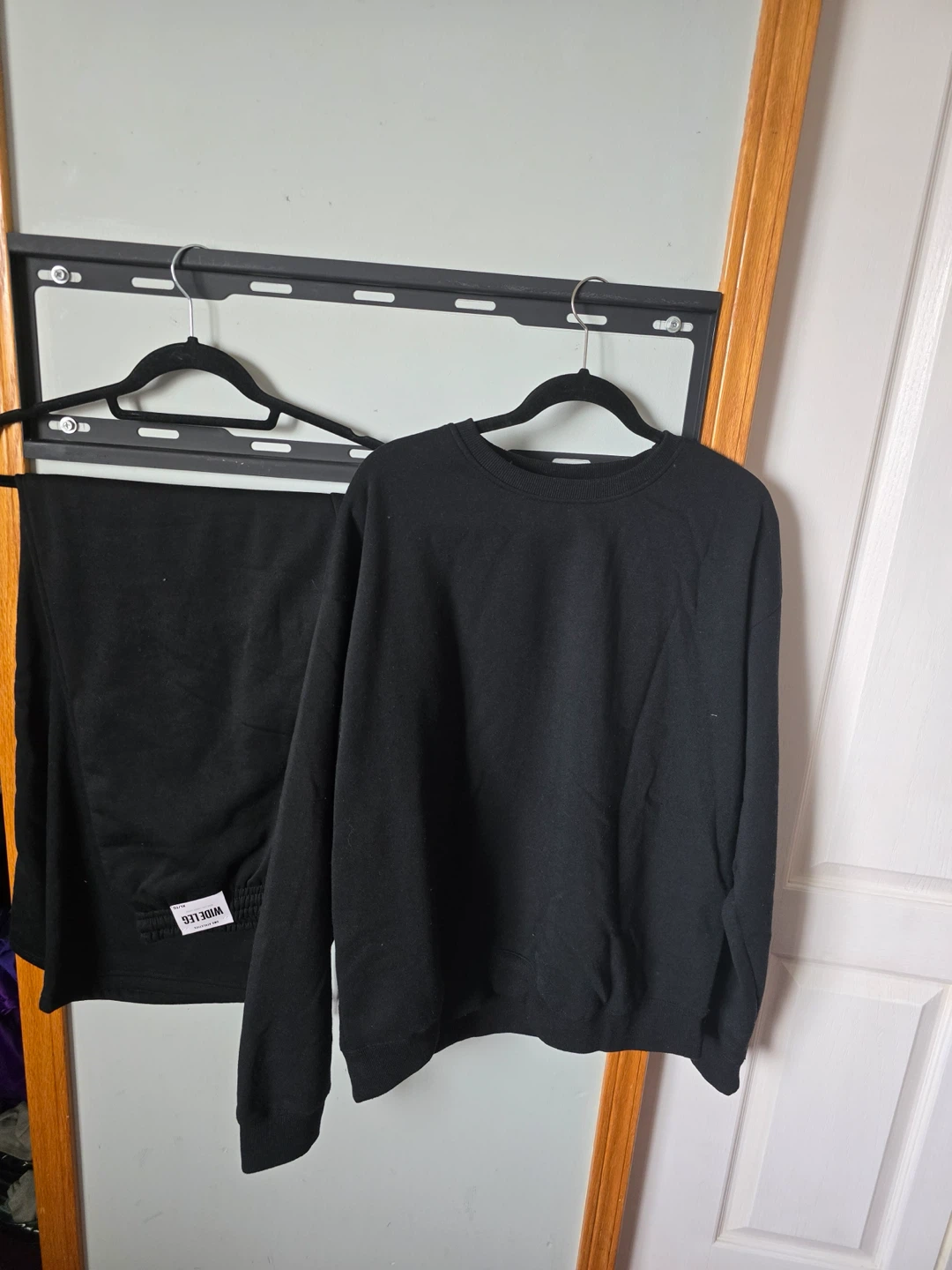 Black Sweatshirt and Pants Set