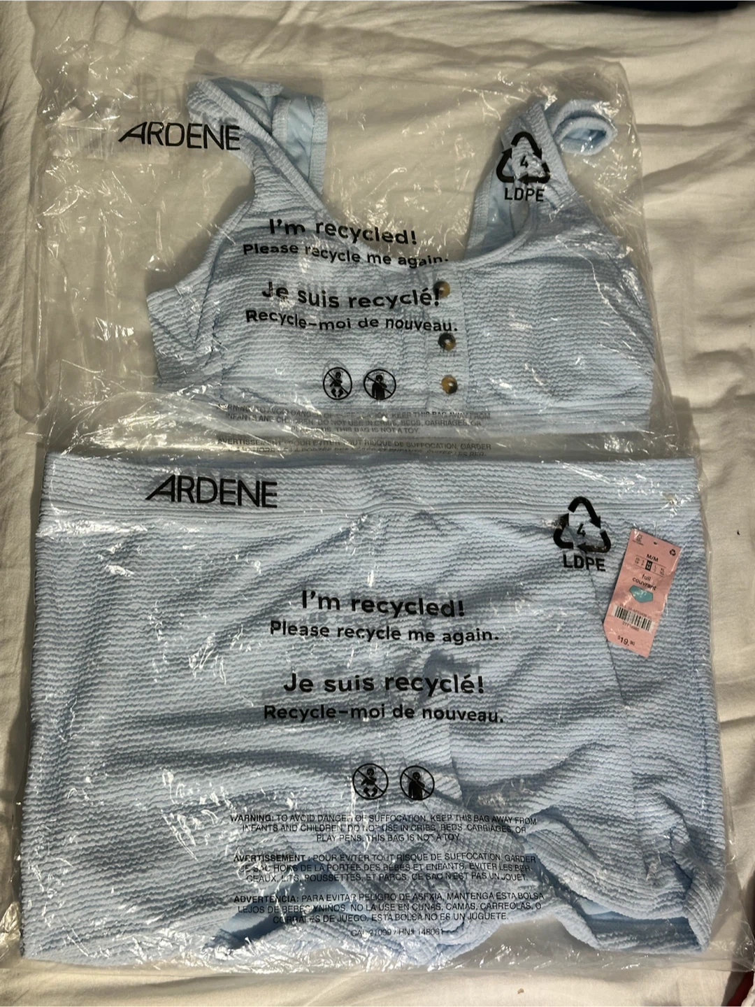 Ardene Light Blue Swim Set