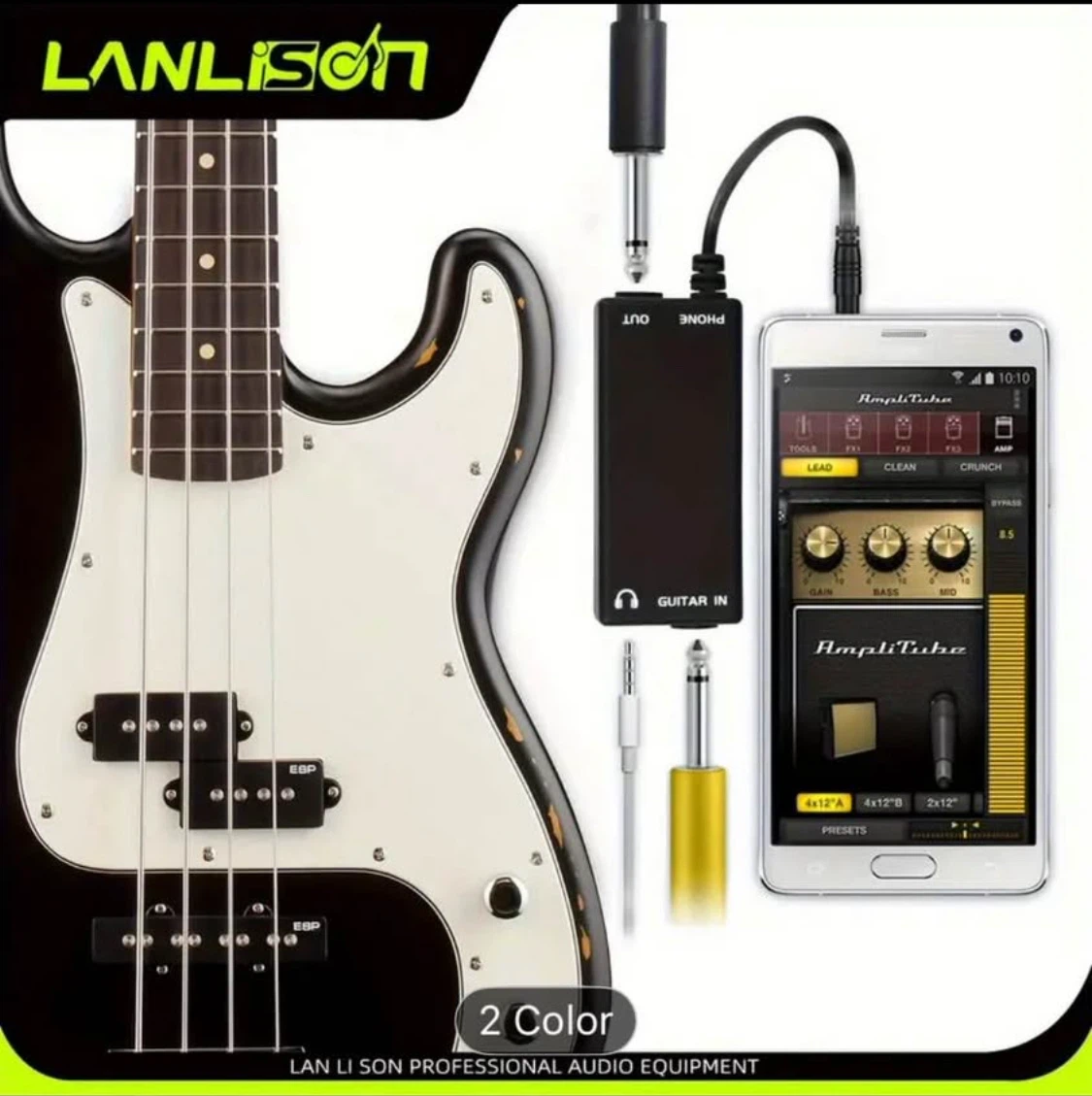 Lanlison Guitar to Phone Audio Interface Adapter