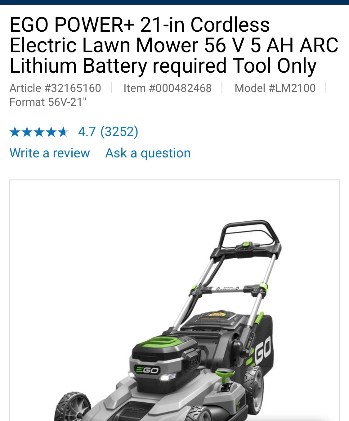 Moving sale !! Must sell !! EGO POWER+ 21