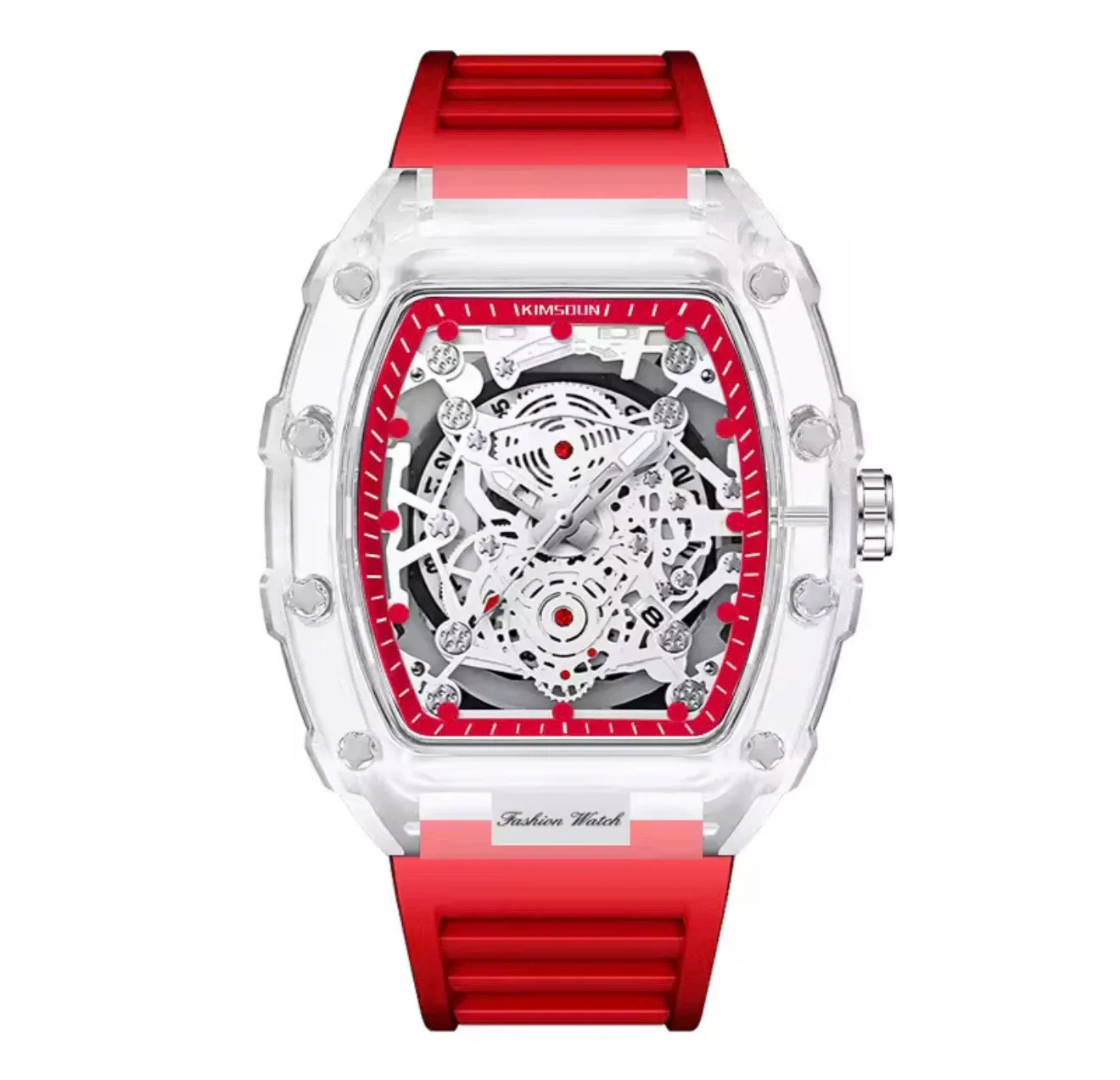 KIMSUN Skeleton Watch - Red