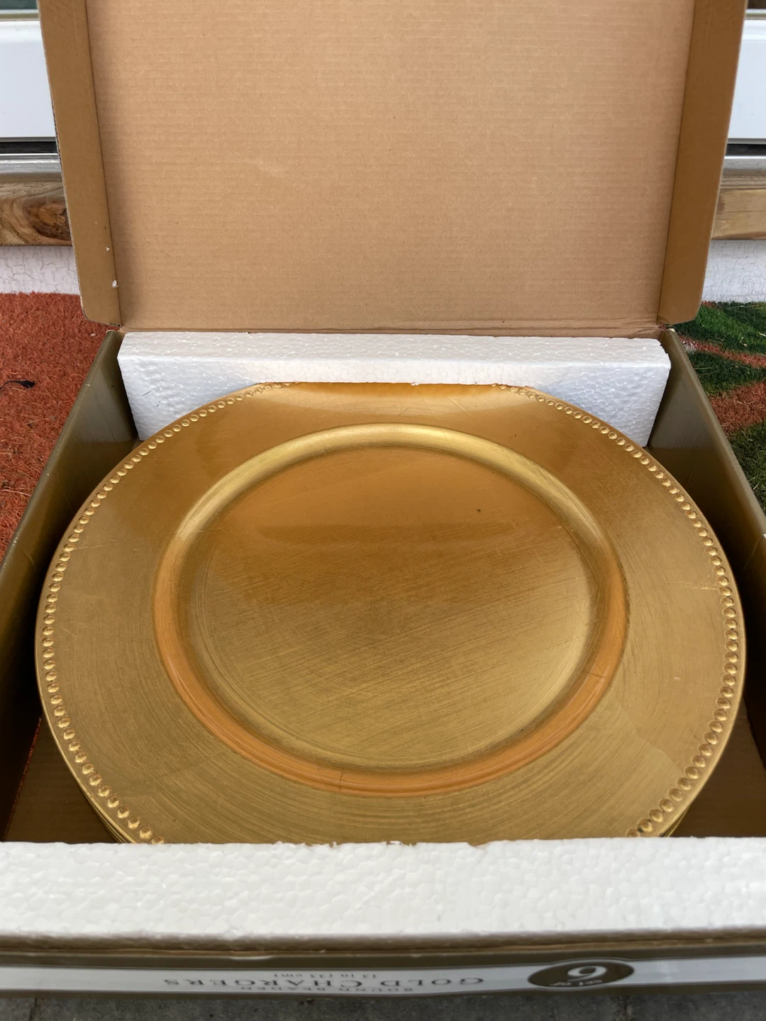 12 Gold Formal Charger Plates - NEW - photo 2