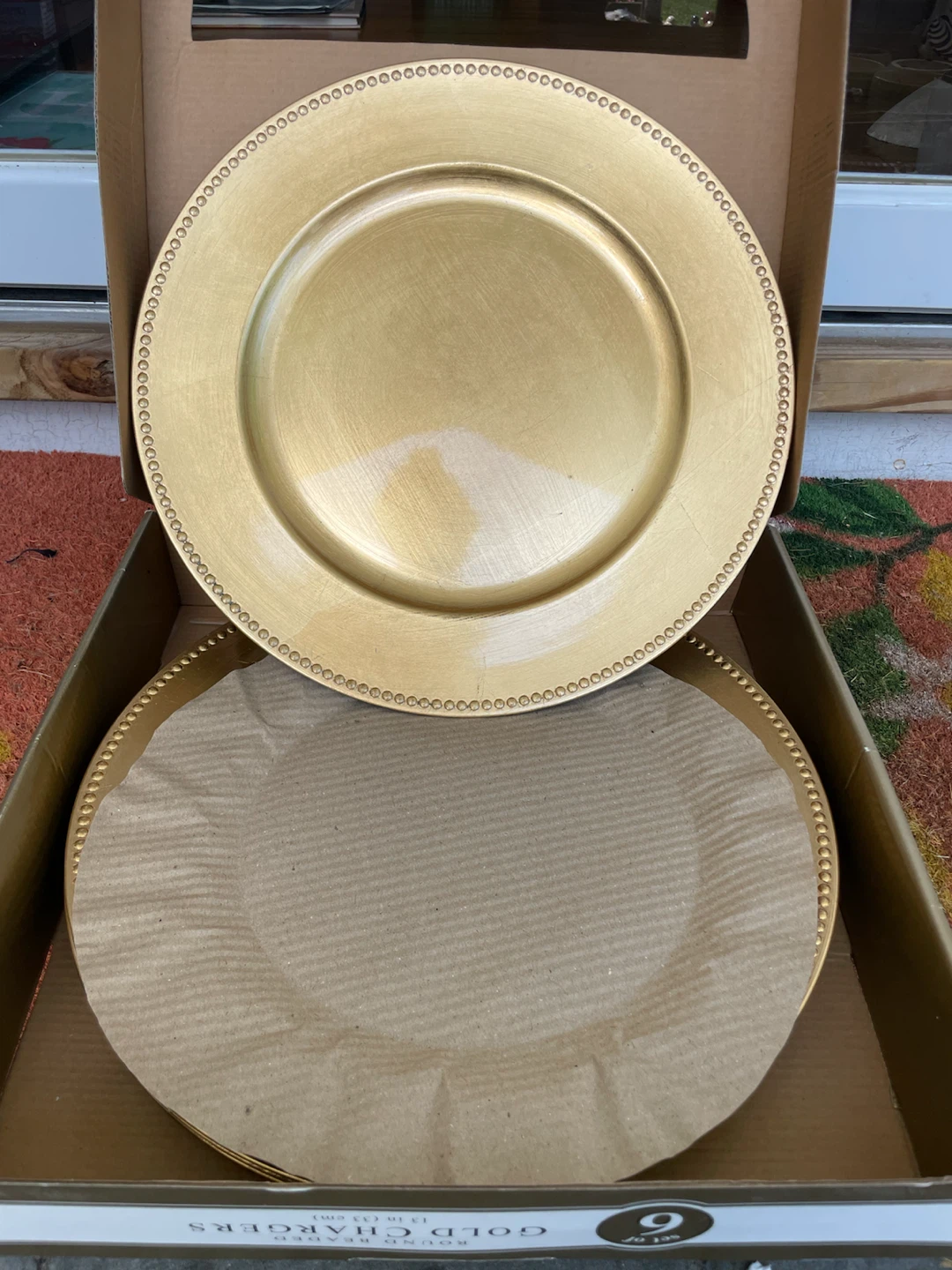 12 Gold Formal Charger Plates - NEW - photo 3