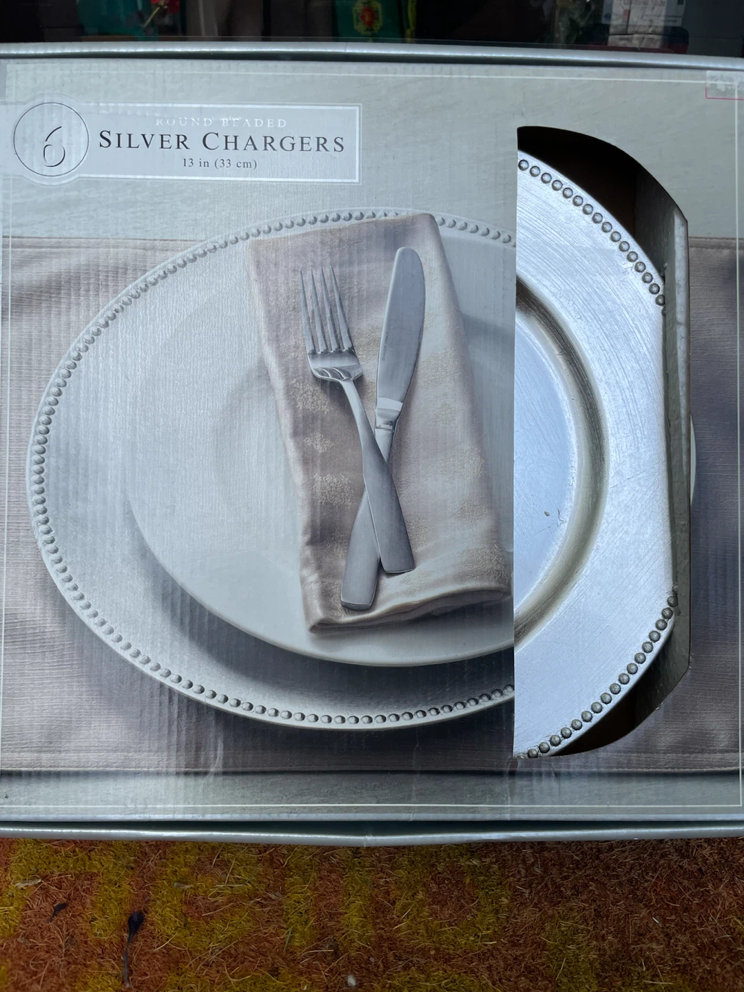 12 Silver Formal Charger Plates - NEW