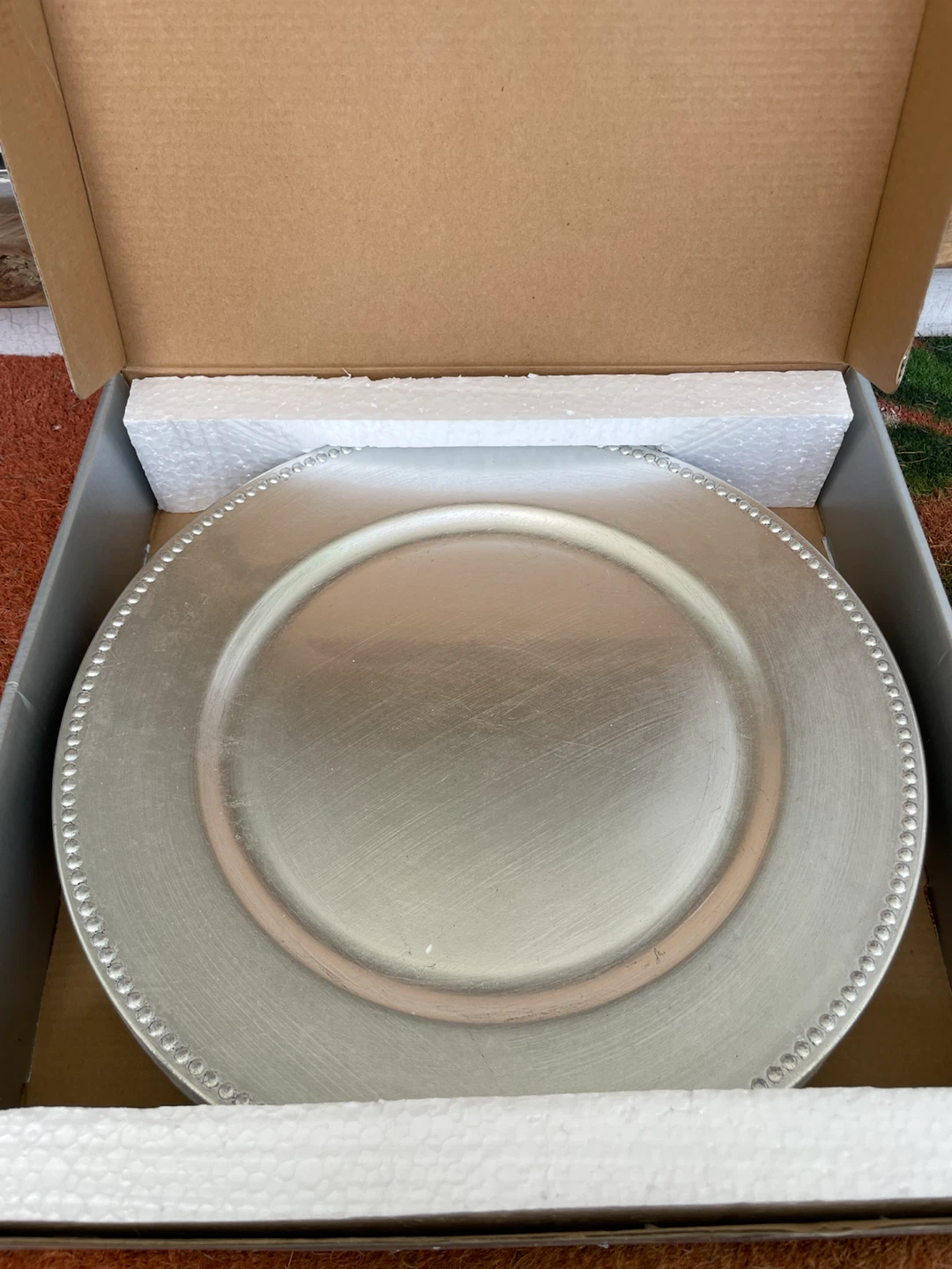 12 Silver Formal Charger Plates - NEW - photo 2