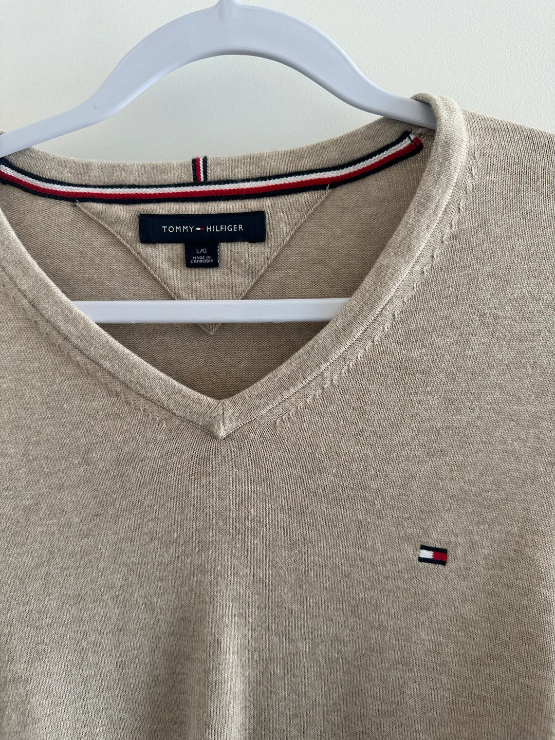 Tommy Hilfiger V-Neck Sweater - Beige - photo 2