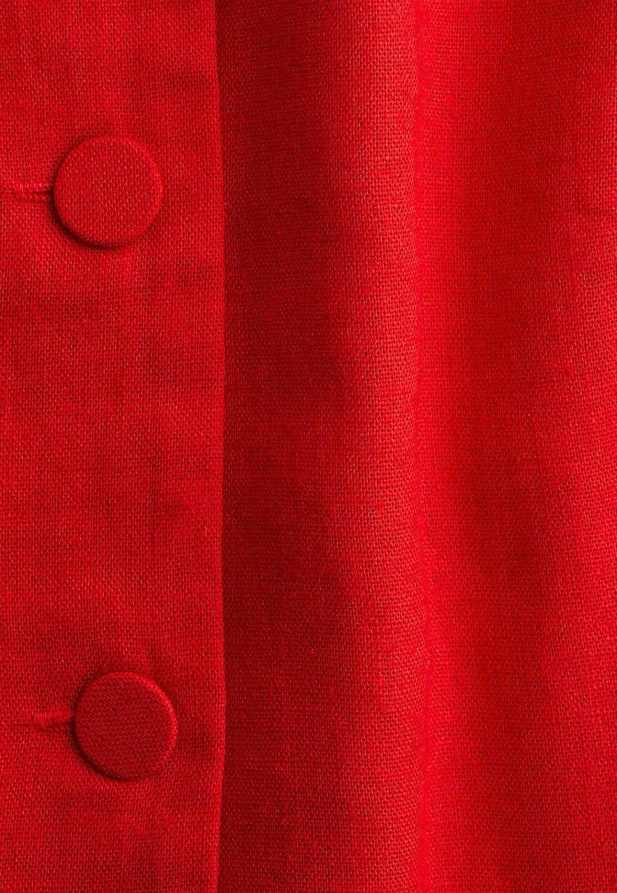 H&M Red Linen-Blend Sleeveless Dress – XL-XXL - photo 5