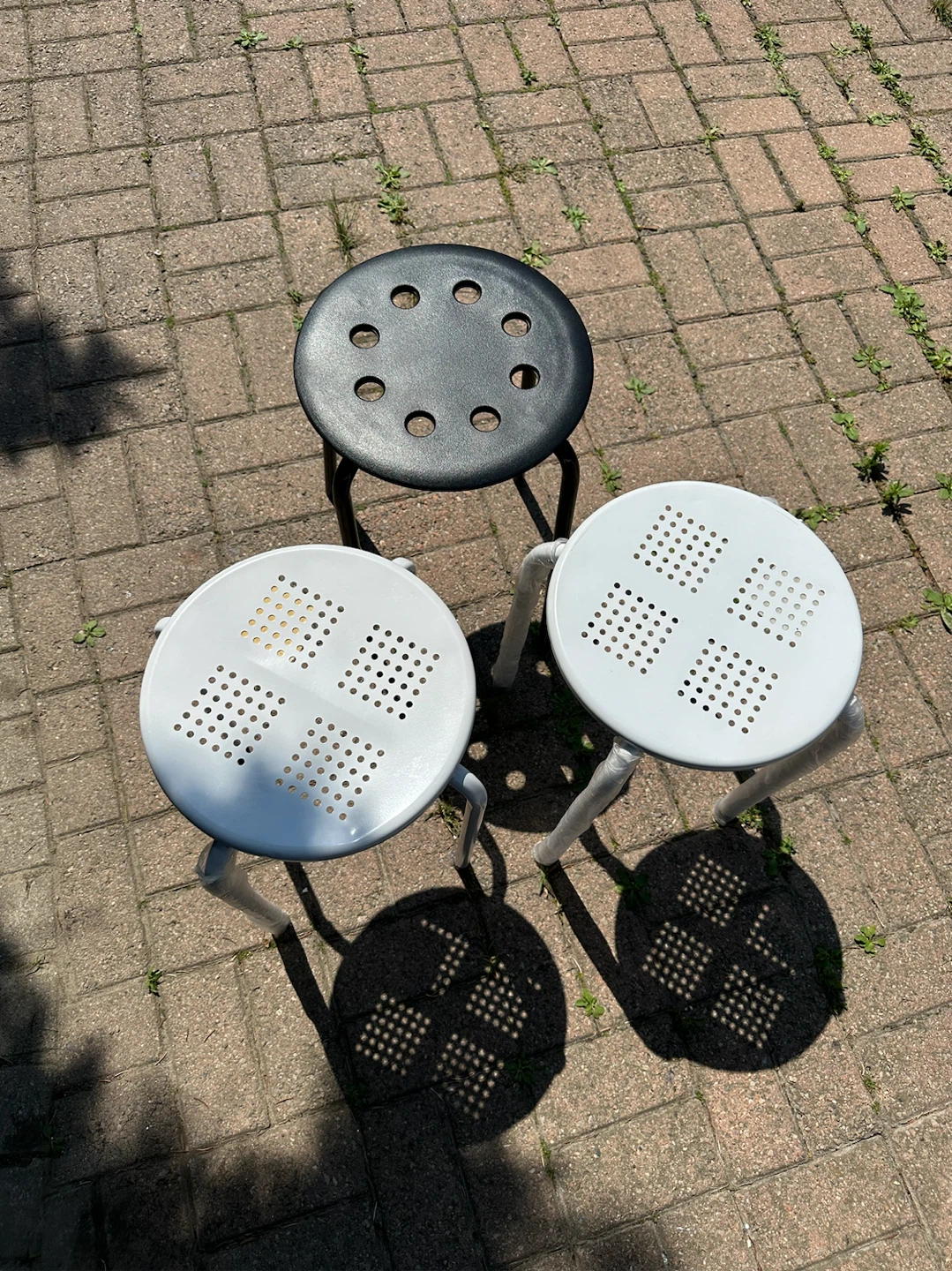 Set of 3 IKEA Stools - photo 2