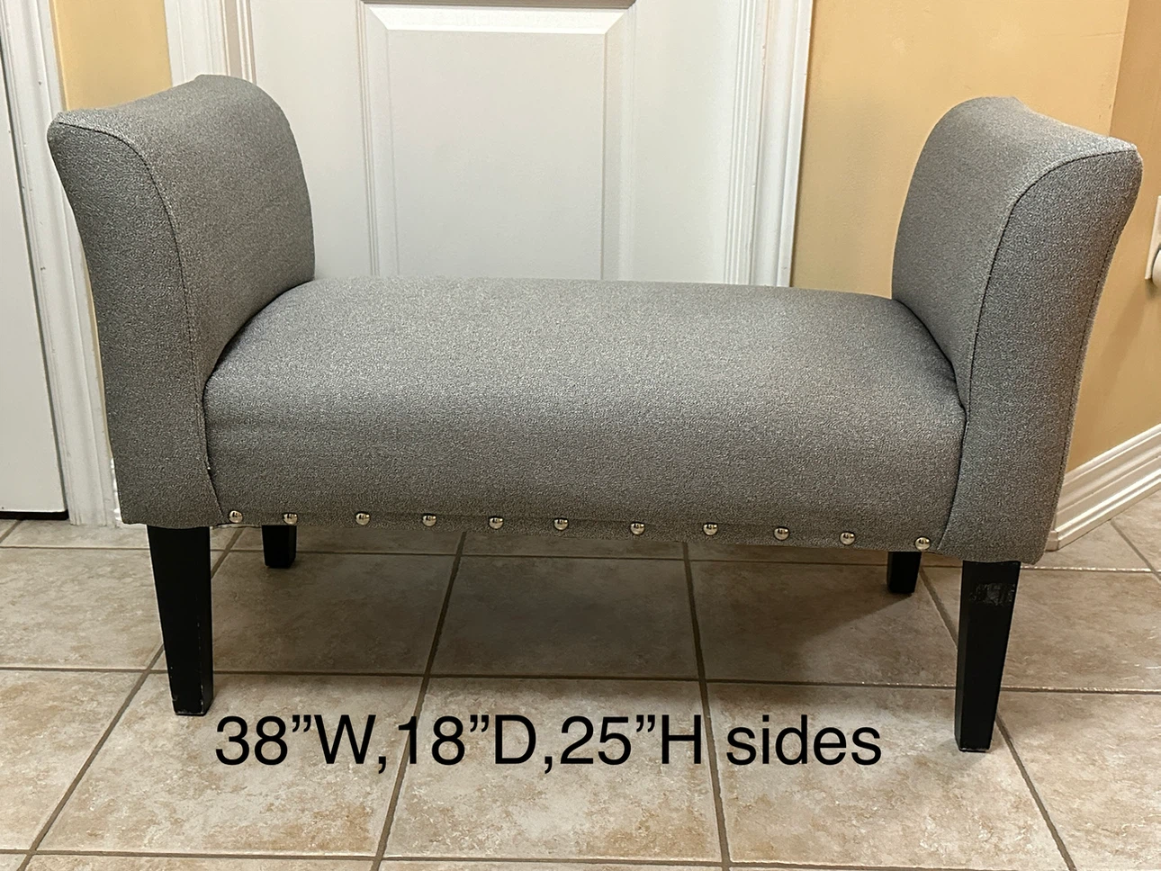Hallway studded bench,Accent Valvet  chairs