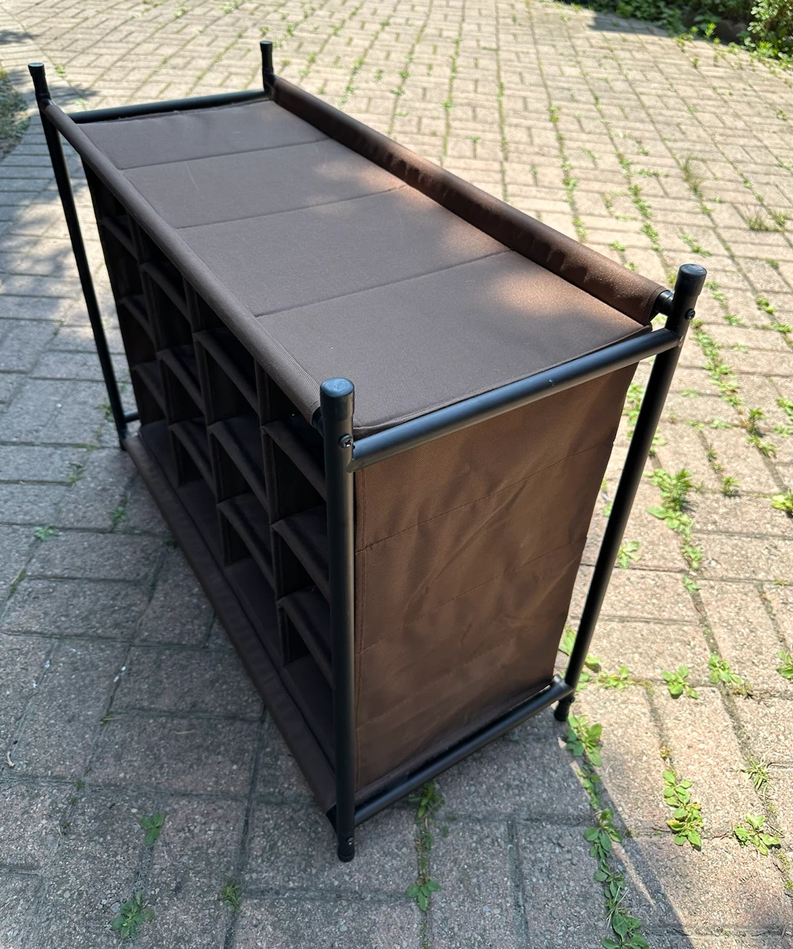 Brown 16-Cube Shoe Rack Organizer - photo 2