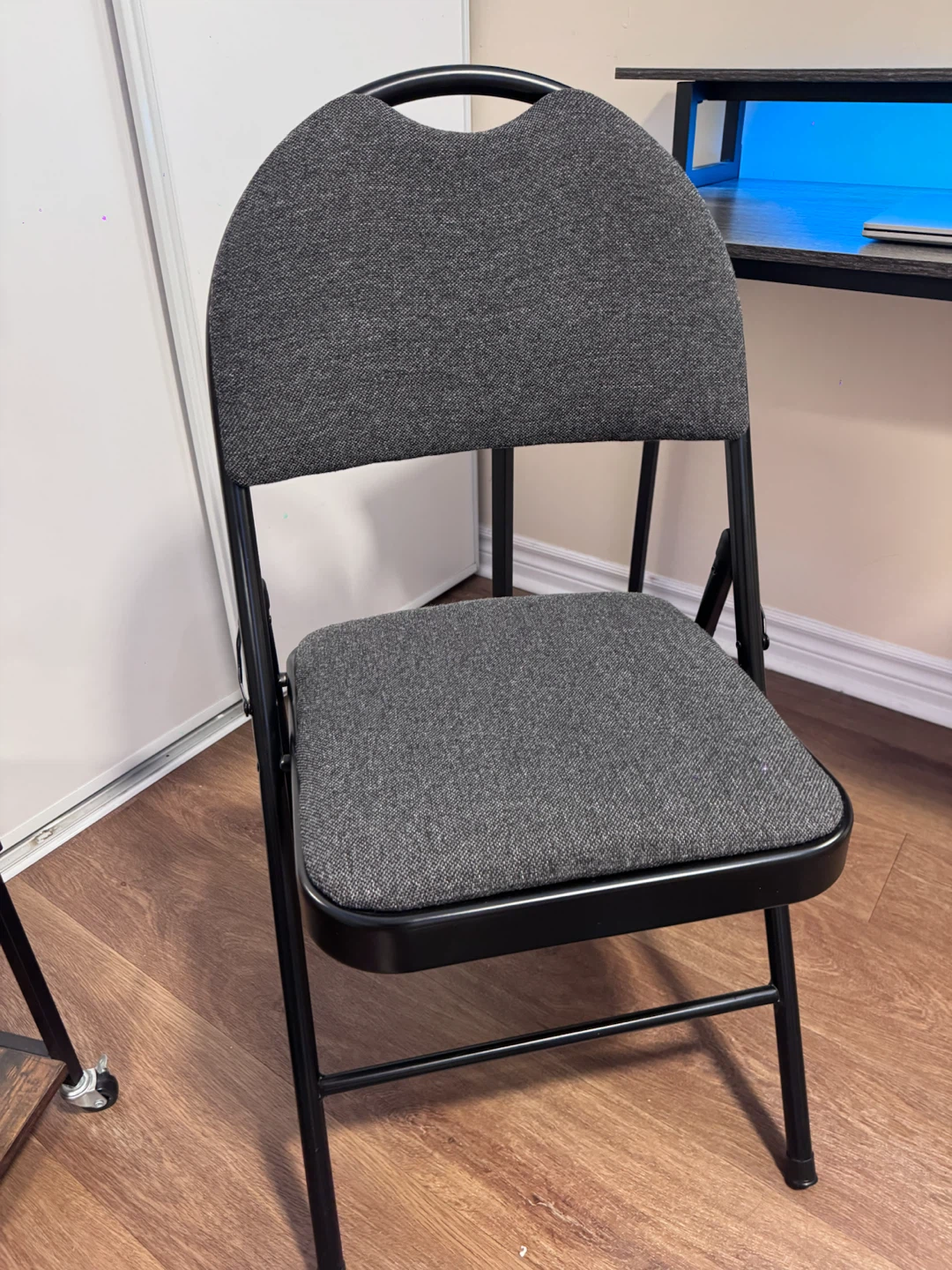 Grey Padded Folding Chair