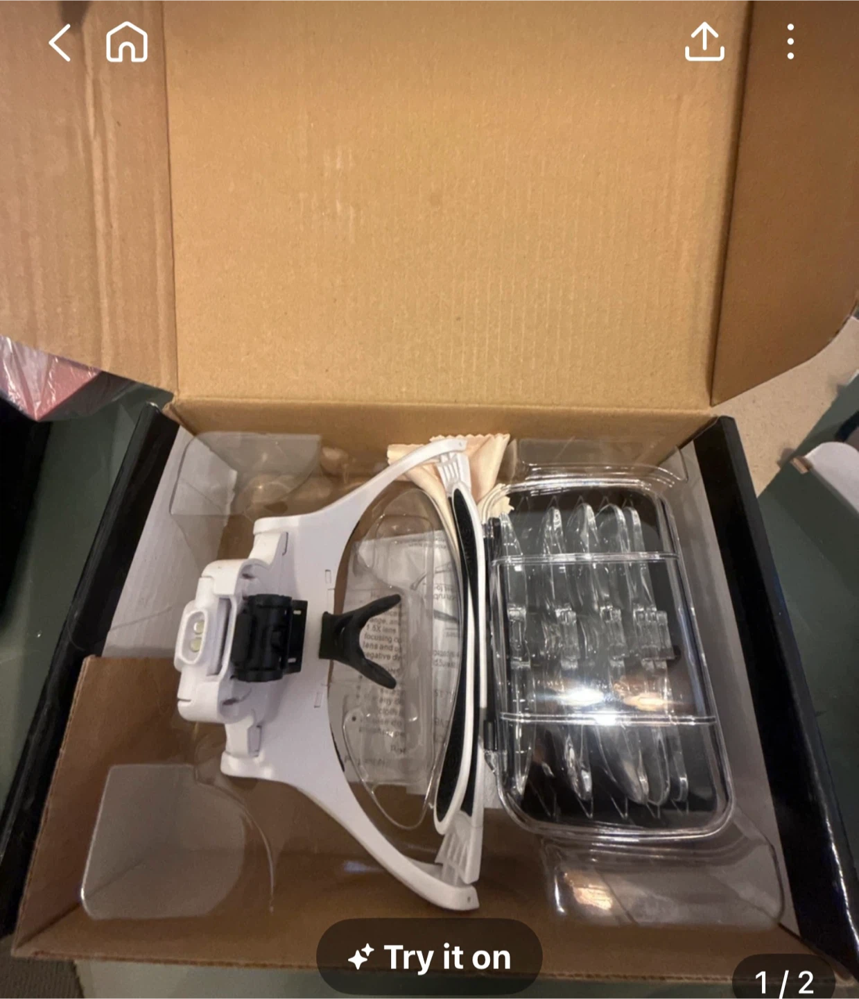 Headband Magnifier with 2 LEDs
