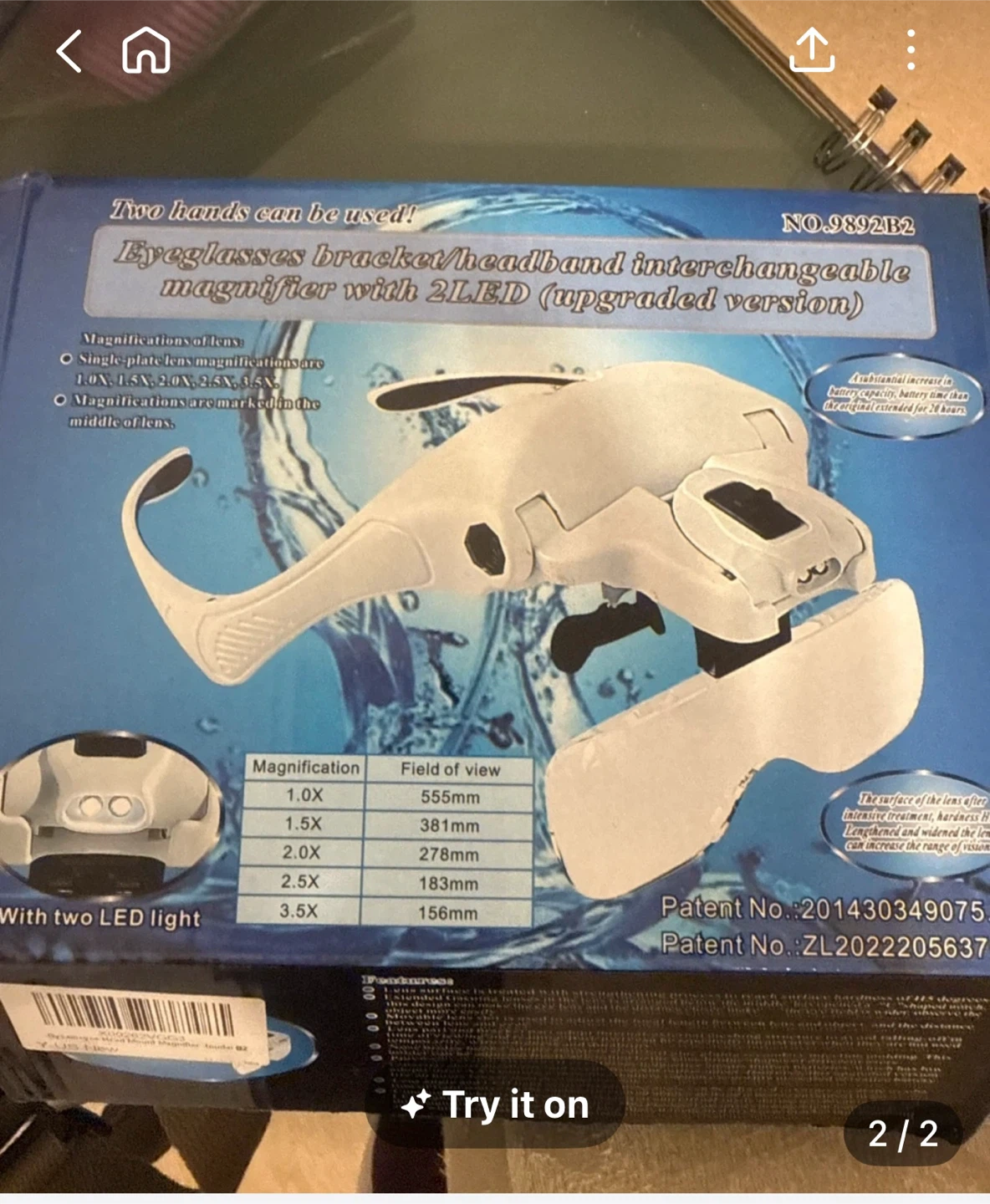 Headband Magnifier with 2 LEDs - photo 2