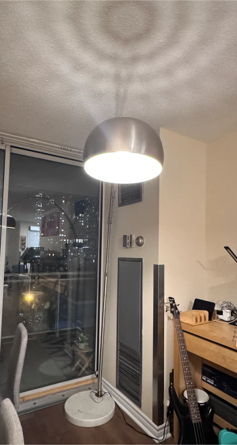 Modern Arc Floor Lamp with Marble Base