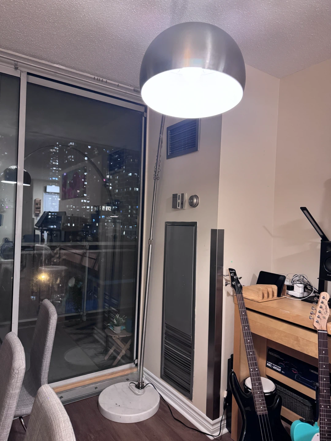 Modern Arc Floor Lamp with Marble Base - photo 3