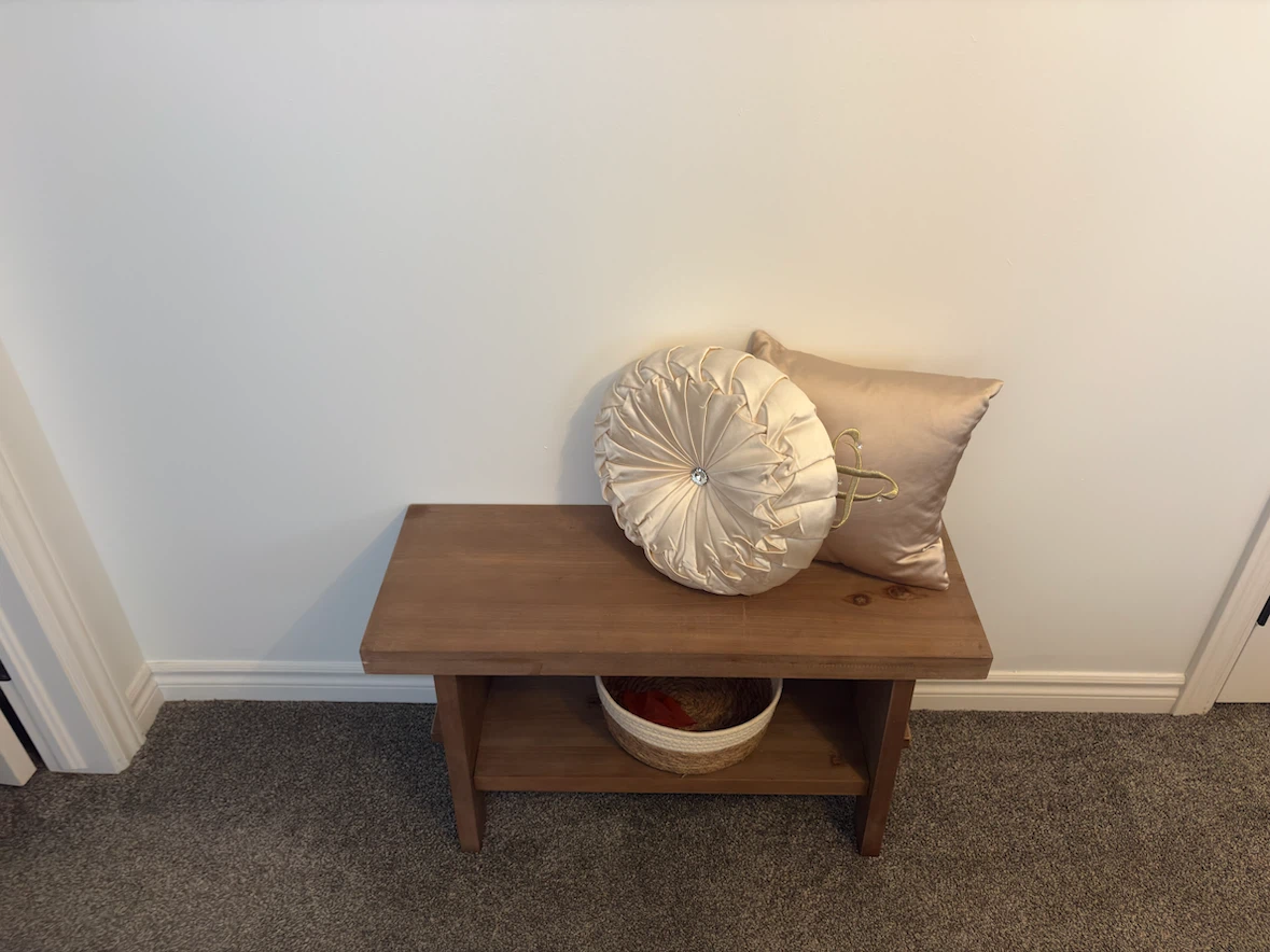 Solid fir Wood Entryway Bench - photo 2