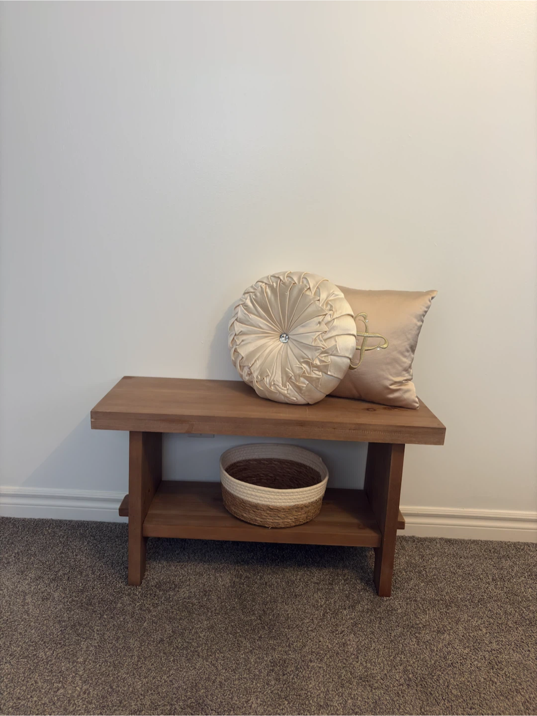 Solid fir Wood Entryway Bench - photo 3