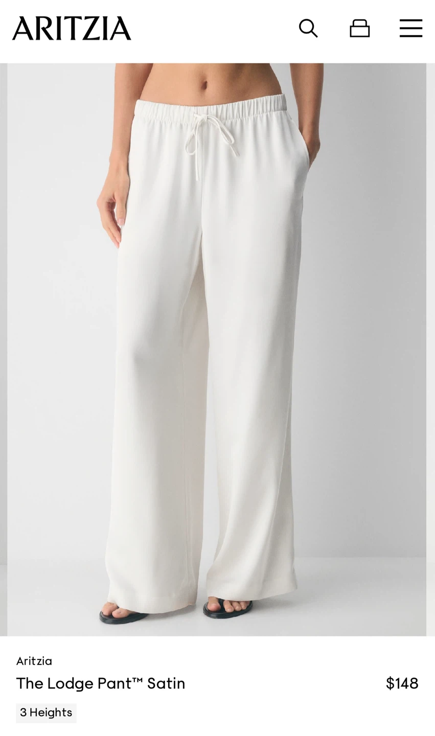 Aritzia The Lodge Pant Satin Wide-Leg Pants - photo 2