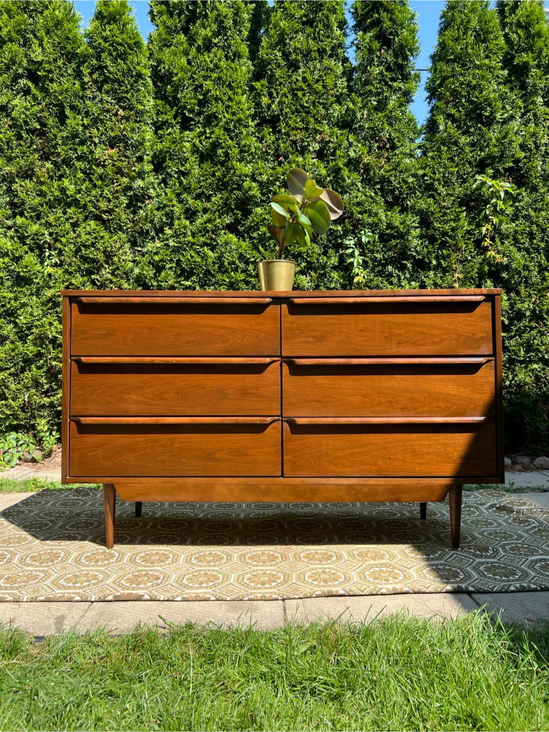 MCM Walnut Dresser by Vic Art