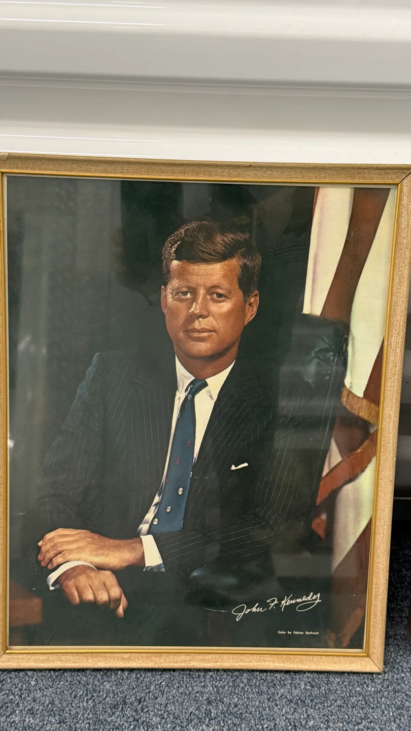 Framed John F. Kennedy Portrait