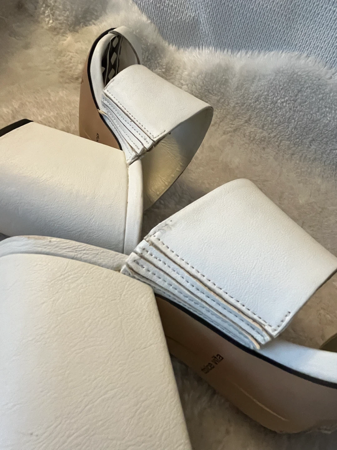Dolce Vita White Leather Block Heels Size 7.5 - photo 5
