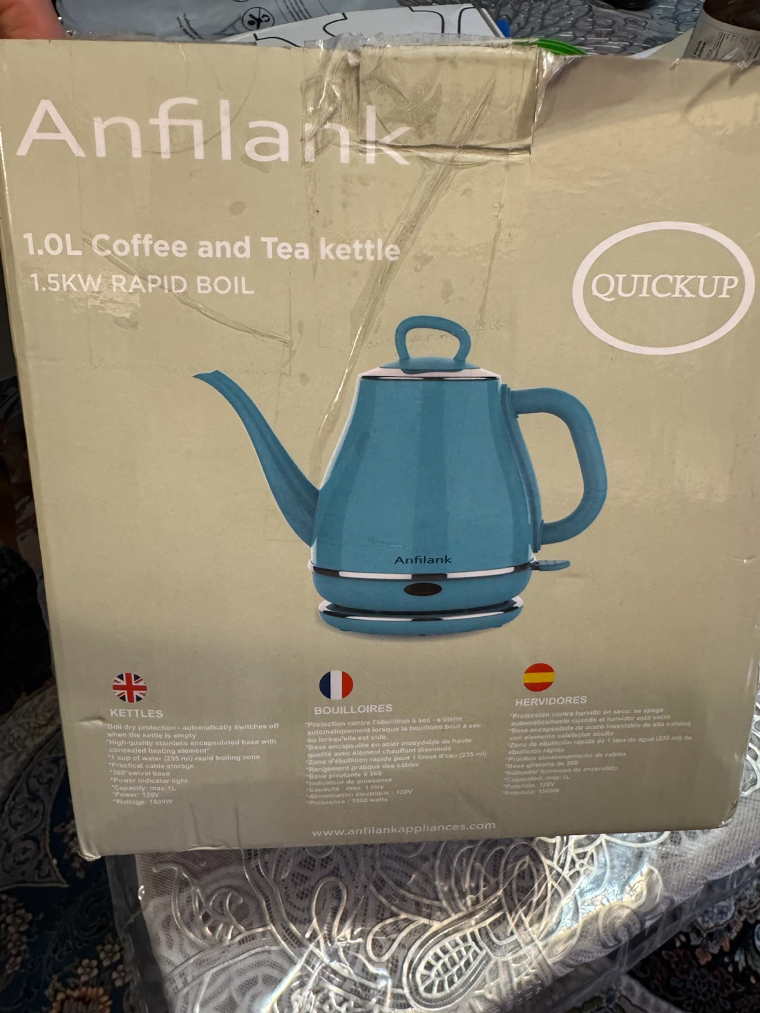 Anfilank 1.0L Coffee and Tea Kettle