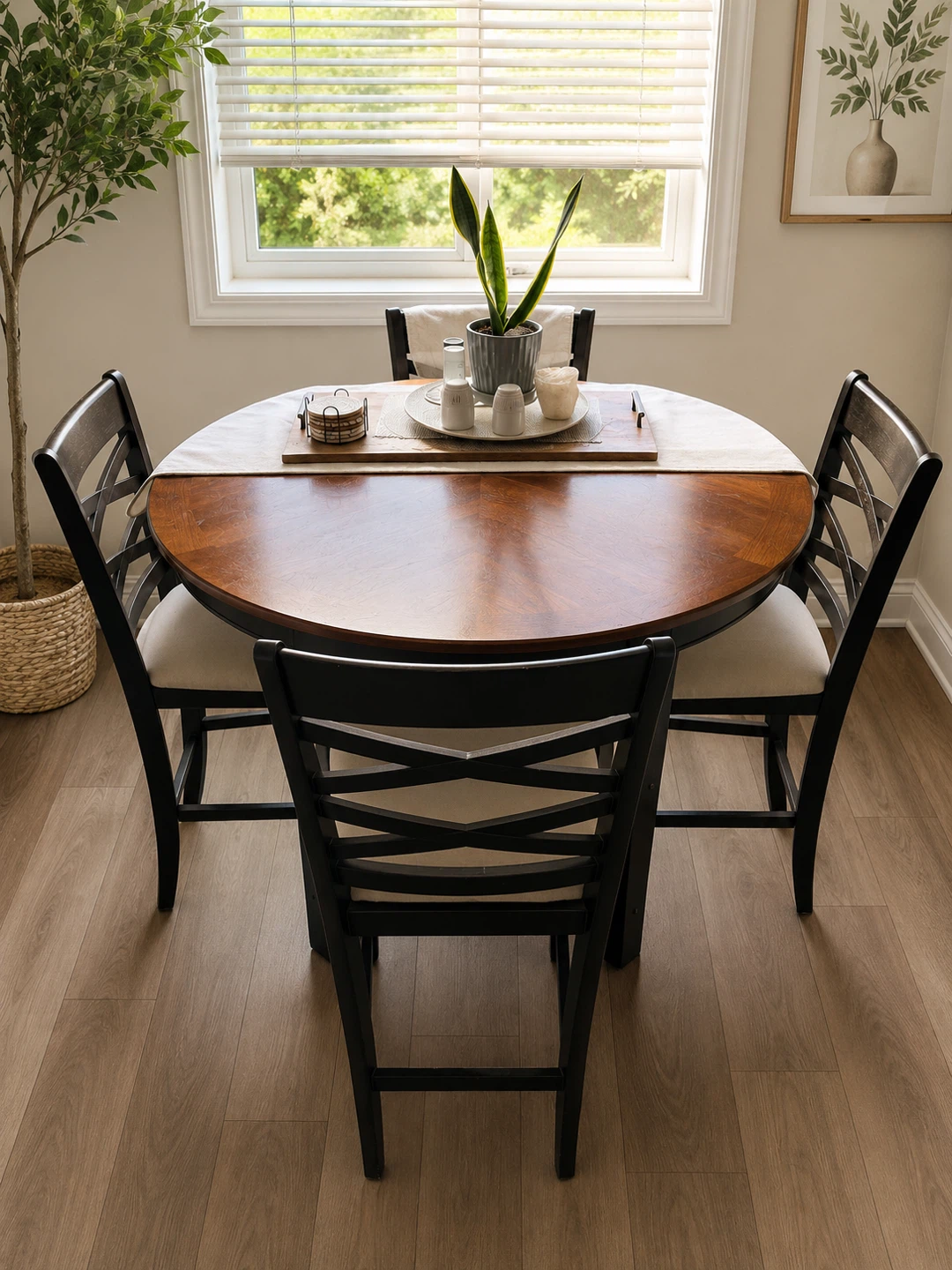 Extendable Dining Table and 4 Chairs - photo 5