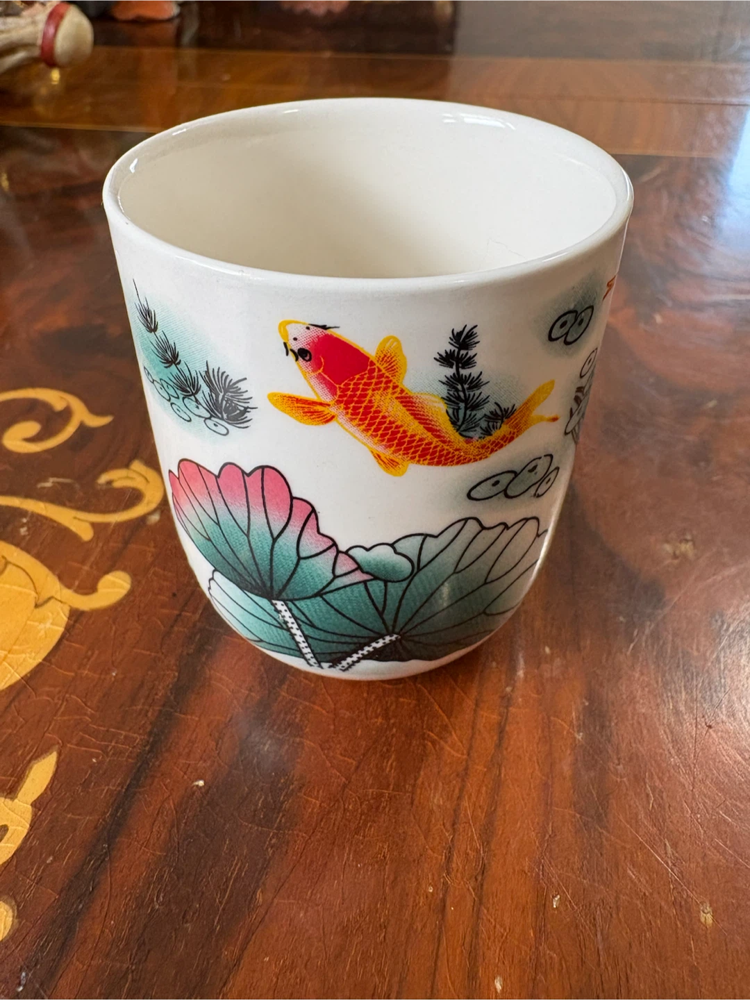 Decorative Cup with Koi Fish Design - photo 2