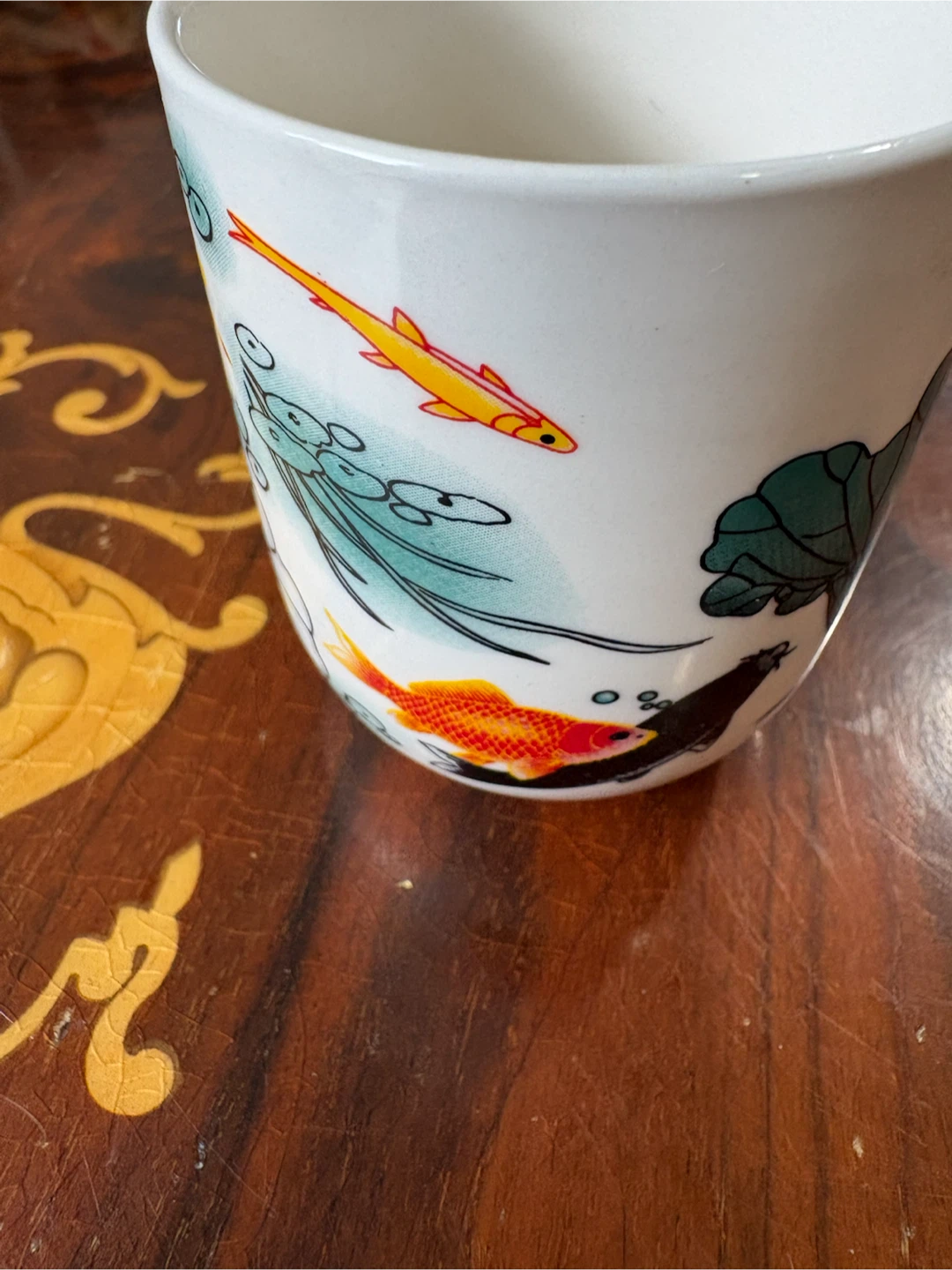 Decorative Cup with Koi Fish Design - photo 3
