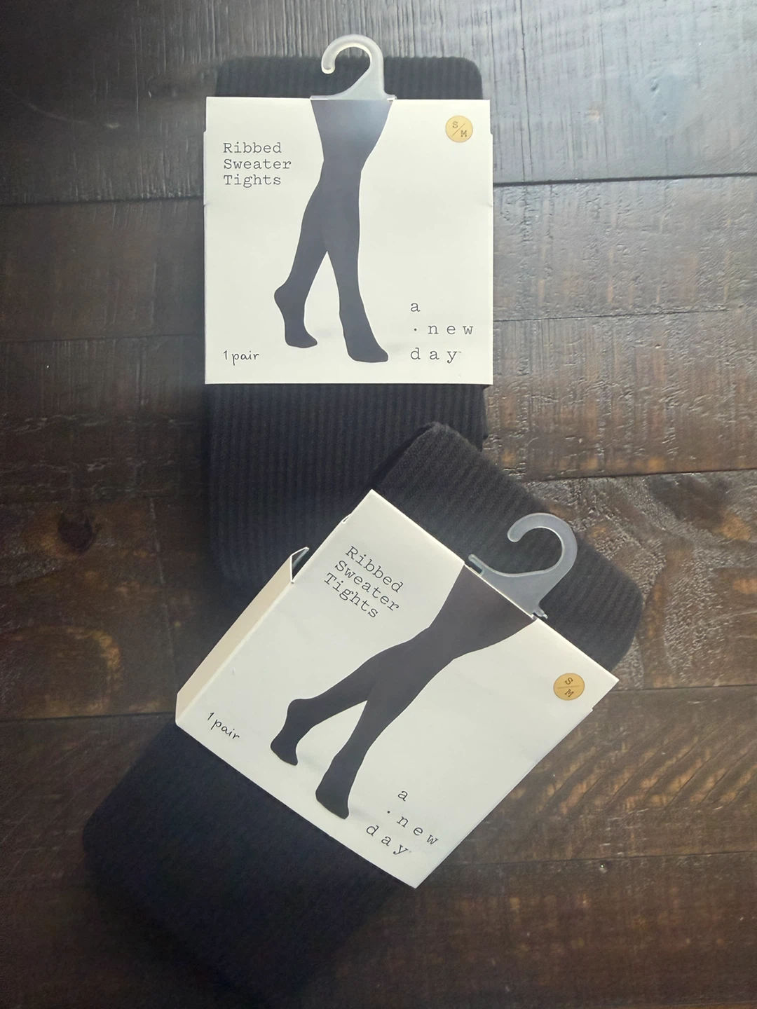 2 pairs! New in package A New Day Ribbed Sweater Tights s/m