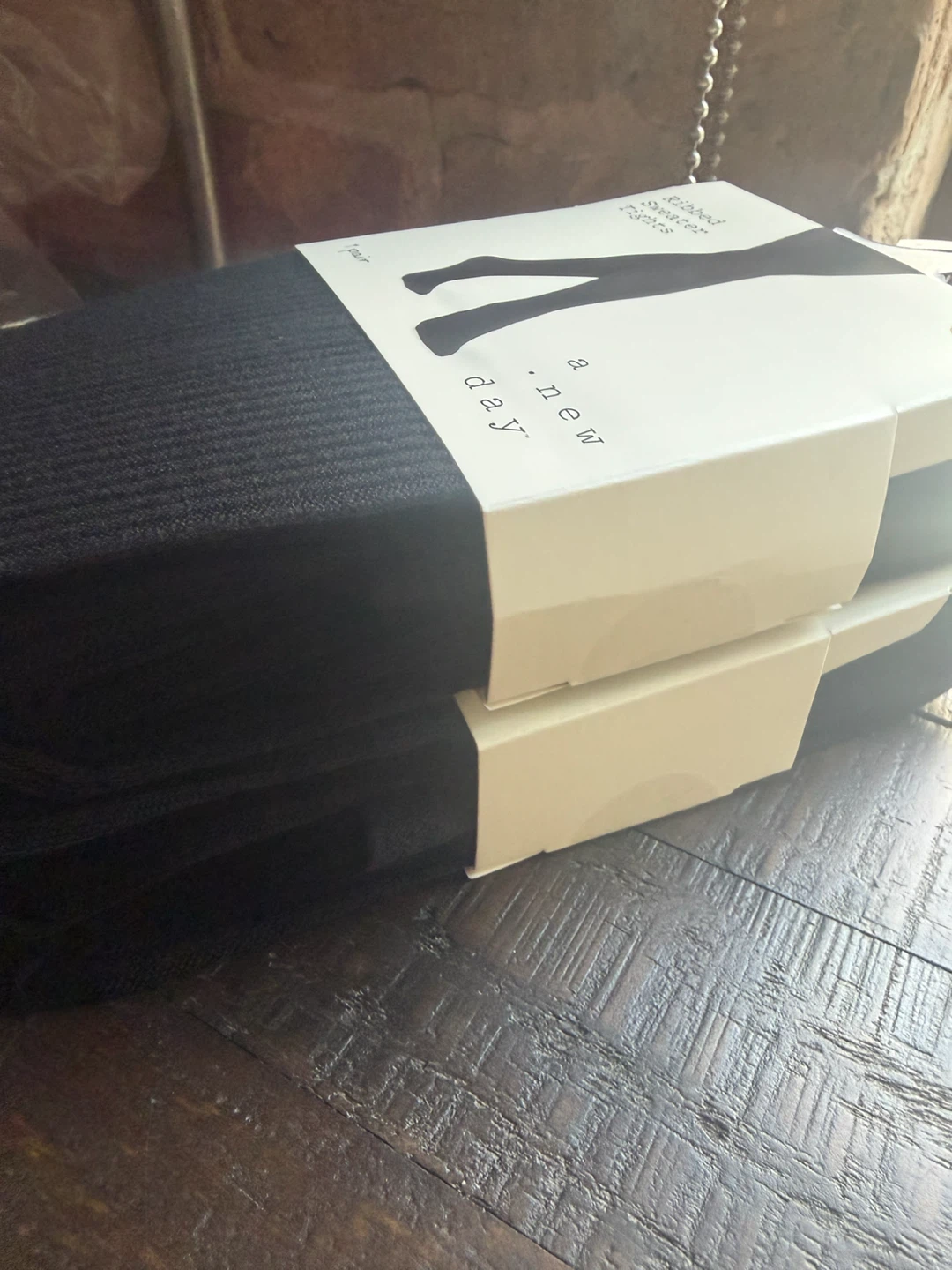 2 pairs! New in package A New Day Ribbed Sweater Tights s/m - photo 3