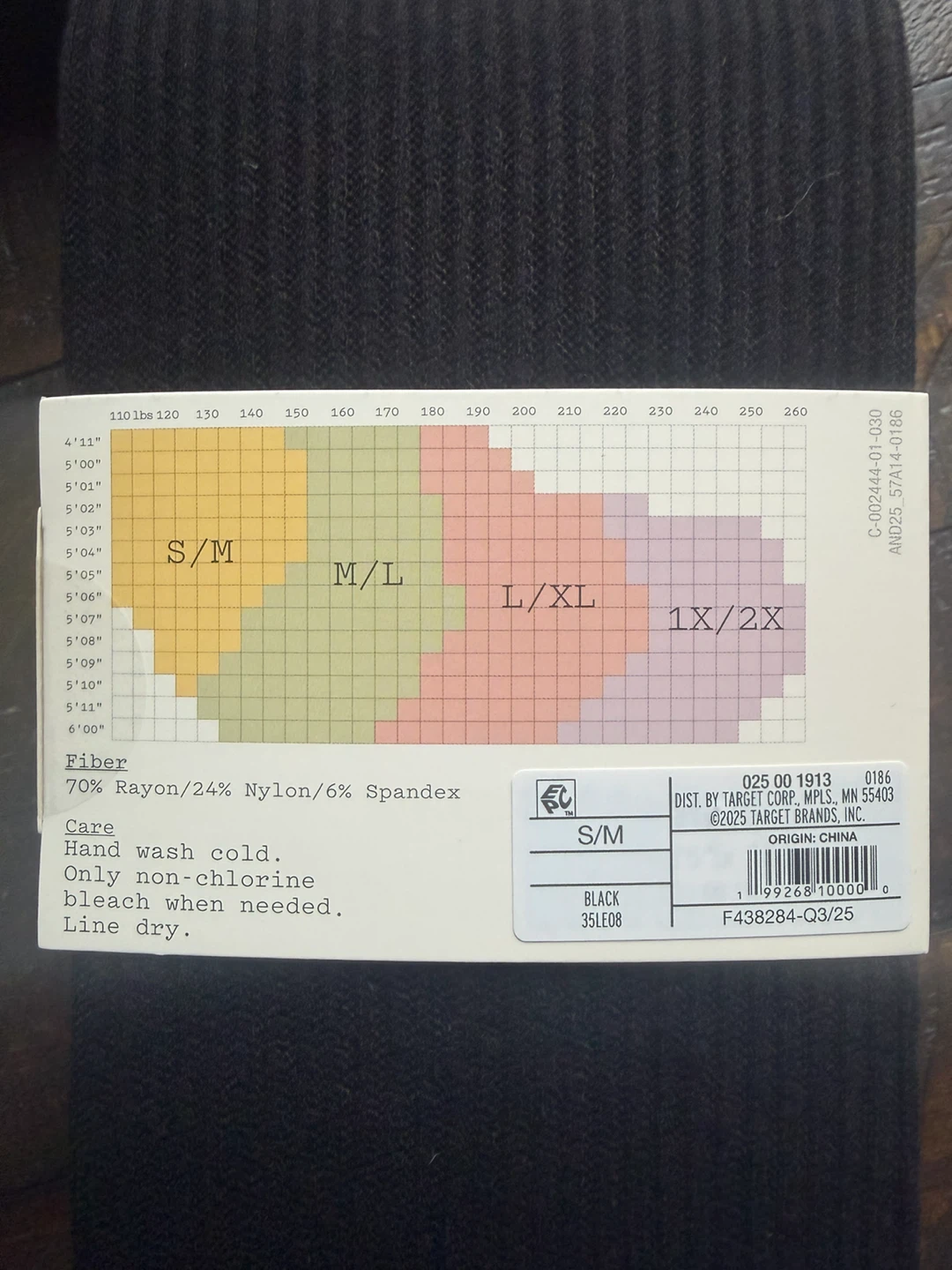 2 pairs! New in package A New Day Ribbed Sweater Tights s/m - photo 4