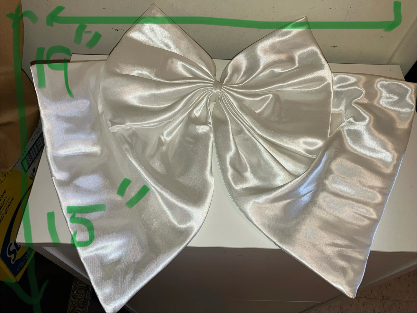White Satin Oversized Bow