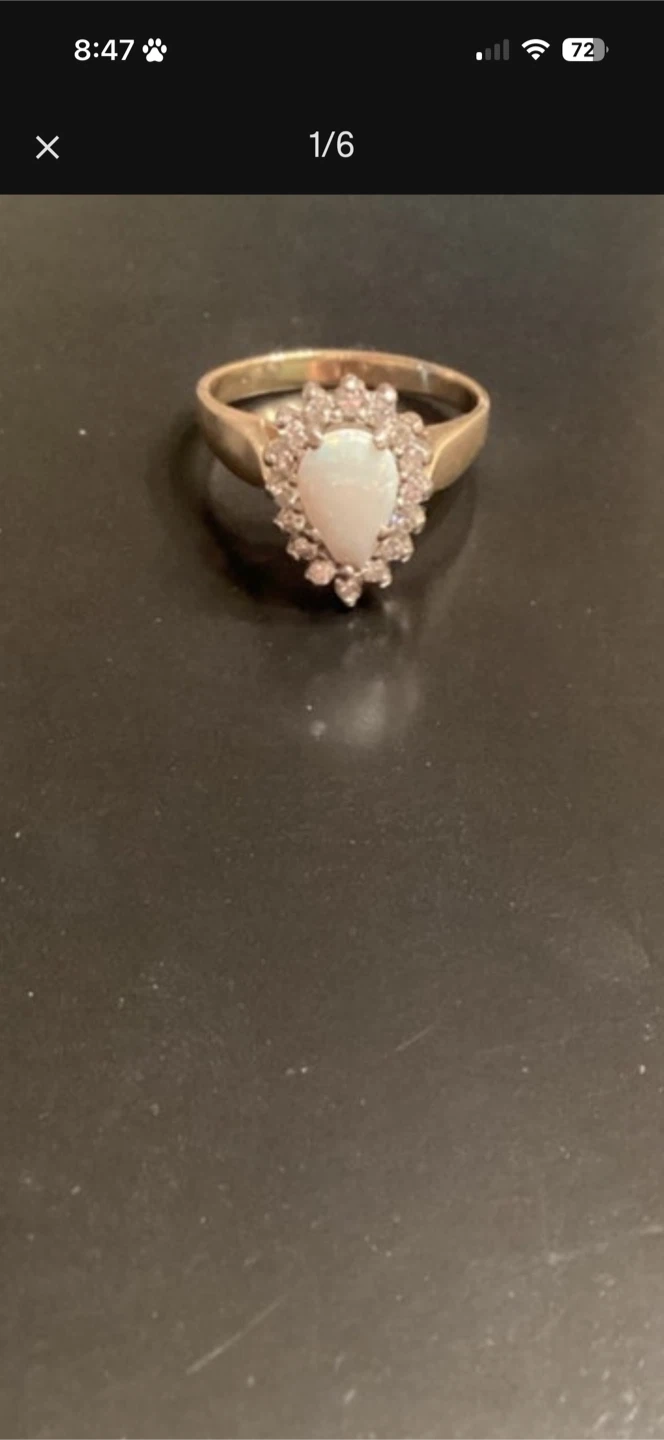 Opal and diamond ring - photo 2