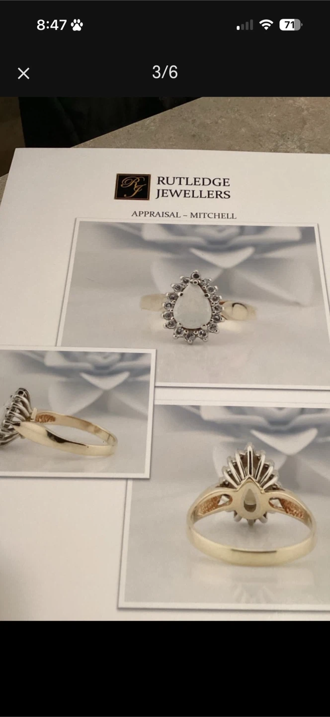 Opal and diamond ring - photo 3