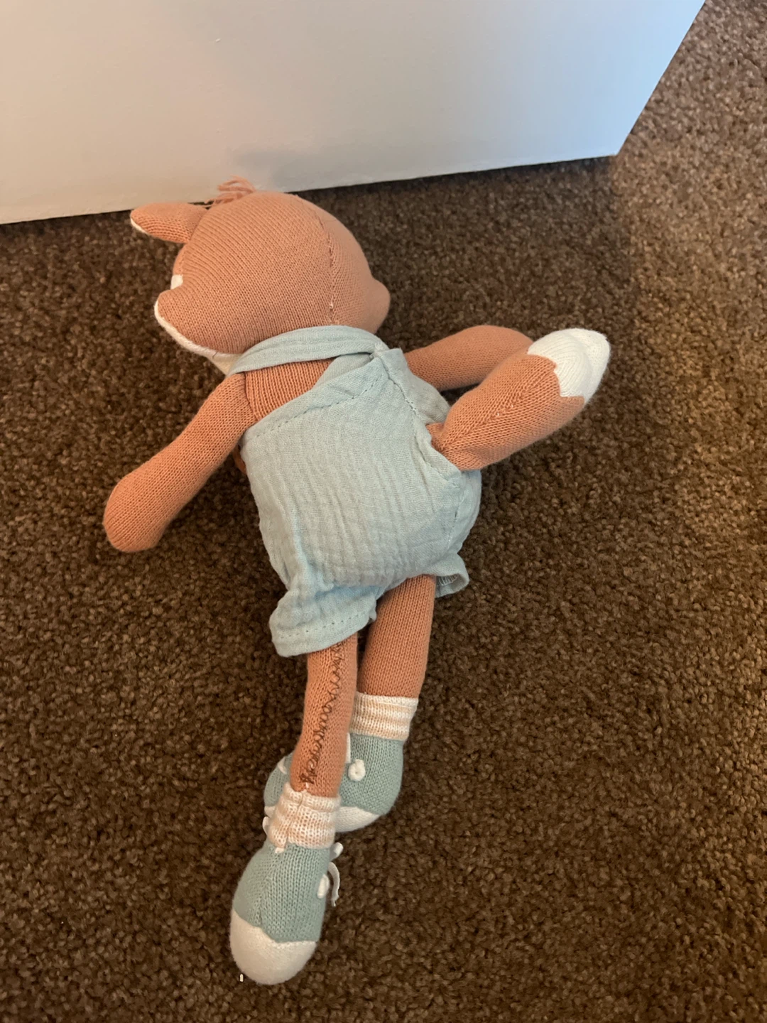 Stuffed Fox Toy with Overalls - photo 2