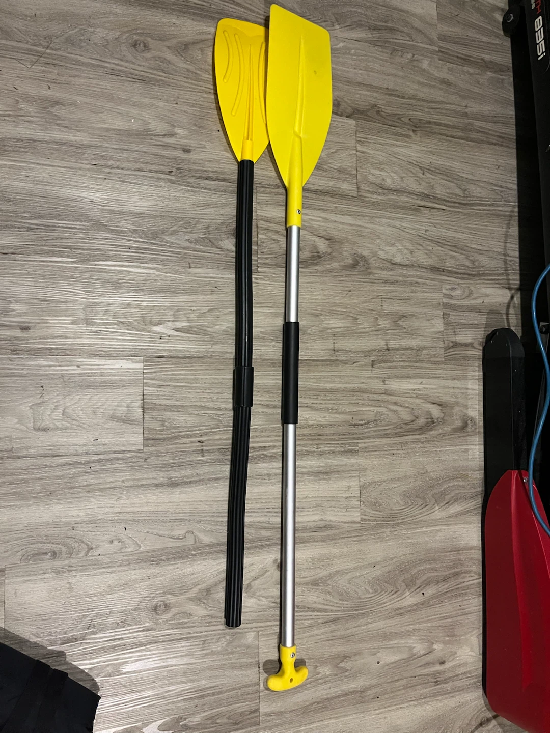 Two Yellow Kayak Paddles