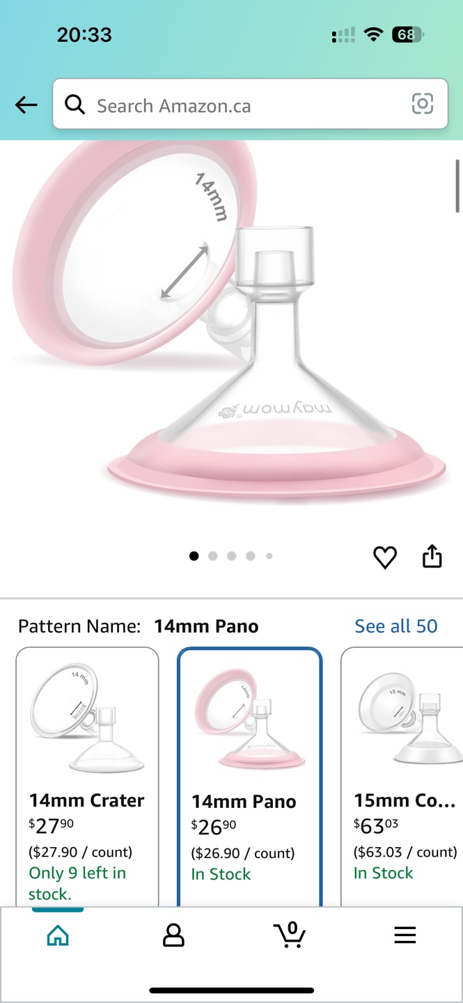 Maymom 14mm Pano Breast Pump Flanges - photo 3