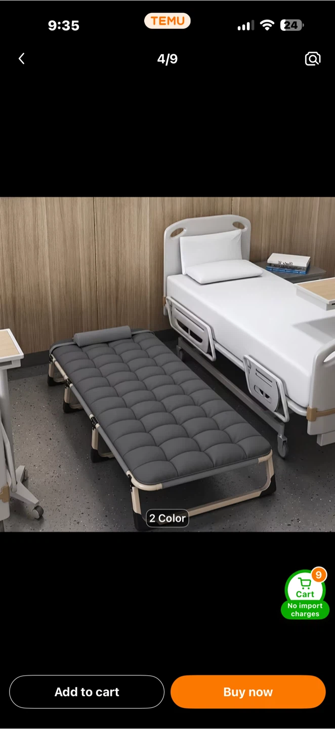Gray Guest Bed Folding Cot - photo 2