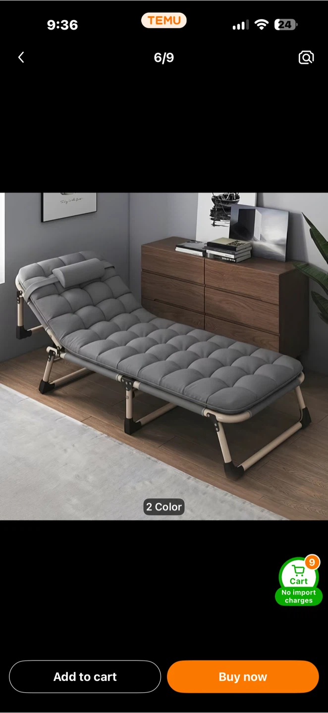 Gray Guest Bed Folding Cot - photo 4