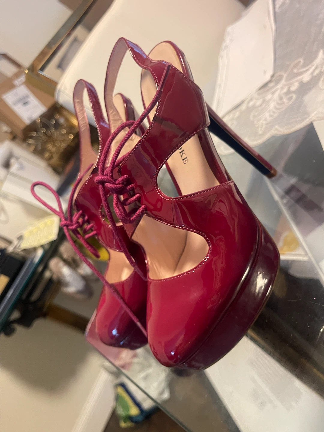 Audrey Brooke Patent Leather Heels
