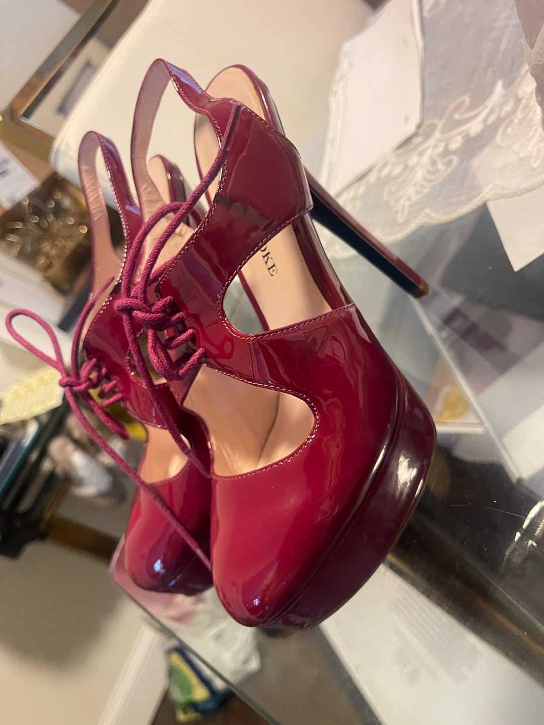Audrey Brooke Patent Leather Heels - photo 2