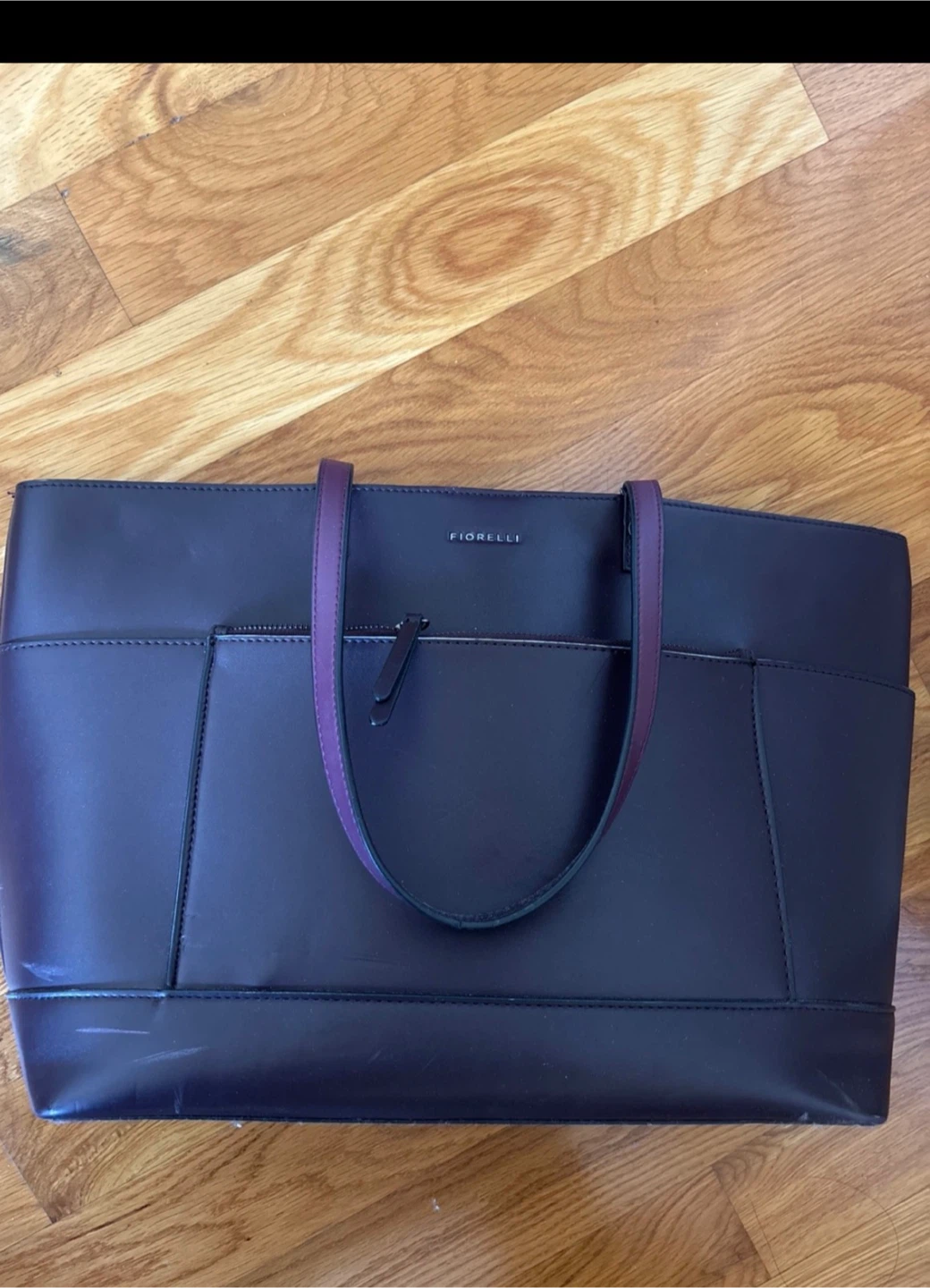 Large Faux Leather Tote Bag