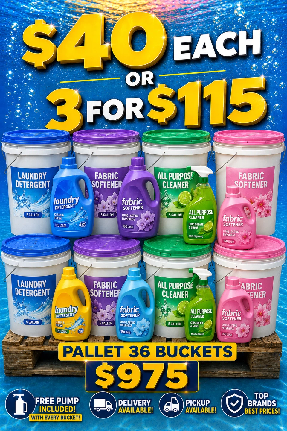 Laundry Detergent & Fabric Softener