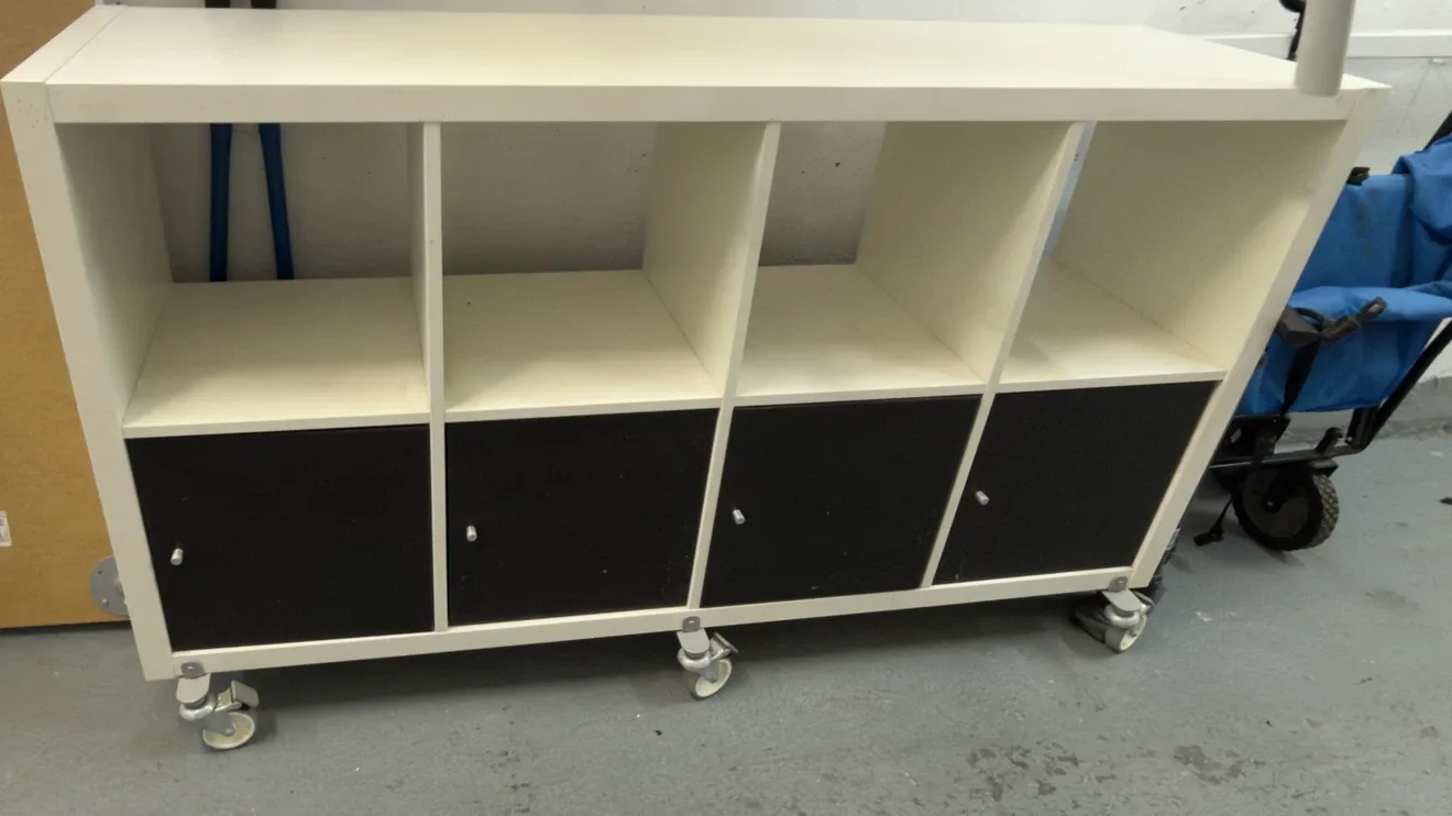 Kallax style shelving unit with drawers on wheels - photo 2